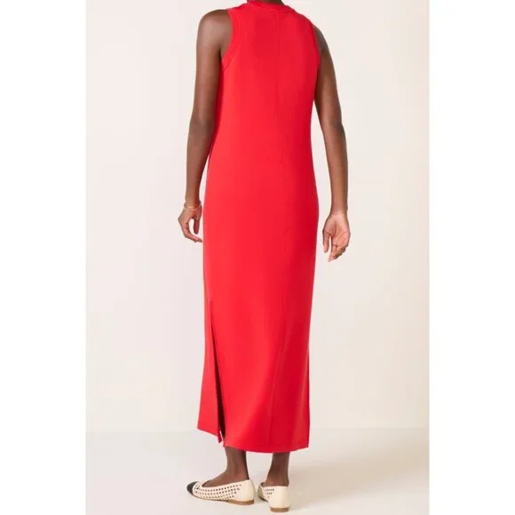 Spanx AirEssentials Sleeveless Maxi Red Long Side Slits Ultra-Soft Sundress 2X - Picture 6 of 14